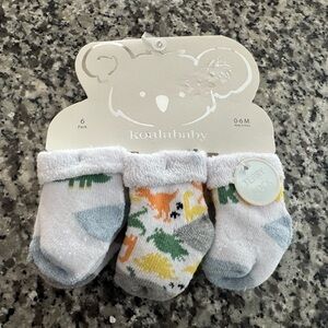 Koala Kids Multi-Color Infant Socks - 6 Pack * 0-6 months